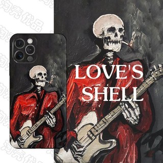 Ốp điện thoại Rock Guitar Skull Apple 15pro iPhone14 Chống sốc 11 / 12 / 13 Mềm x / xr Bao gồm tất cả 7 / 8 6DQJ
