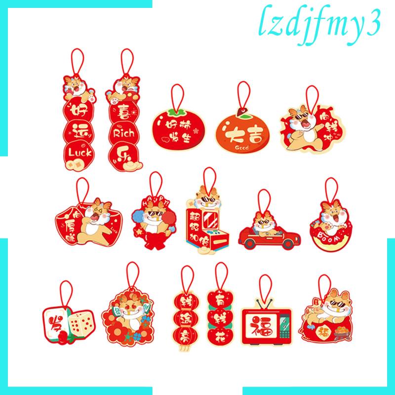 Set 16 Phụ Kiện Treo Trang Trí Năm Mới 2024 Phong Cách Trung Hoa