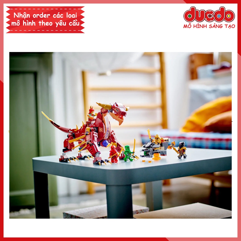 80083 Lắp ghép Ninjago Rồng Thần Dung Nham Heatwave - Đồ chơi Xếp hình Mô hình Ninja 71793