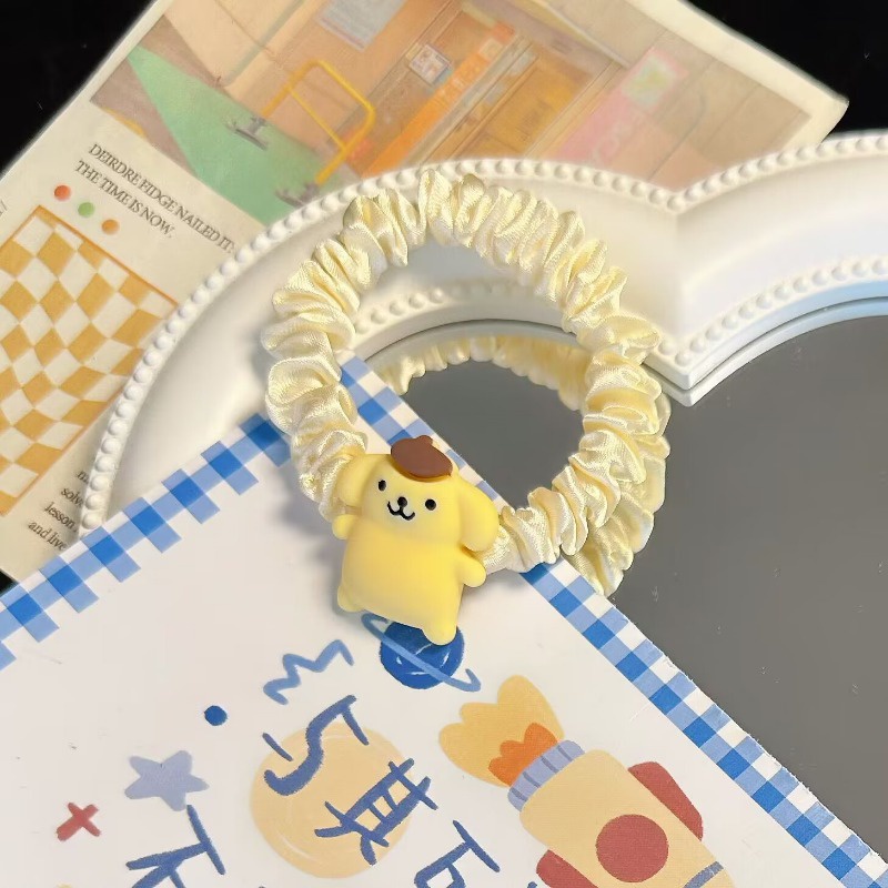 Dây Cột Tóc Cao Su Đính Hình Động Vật Nhỏ Dễ Thương Phong Cách sanrio Ngọt Ngào Và Tươi Mới Cho Nữ