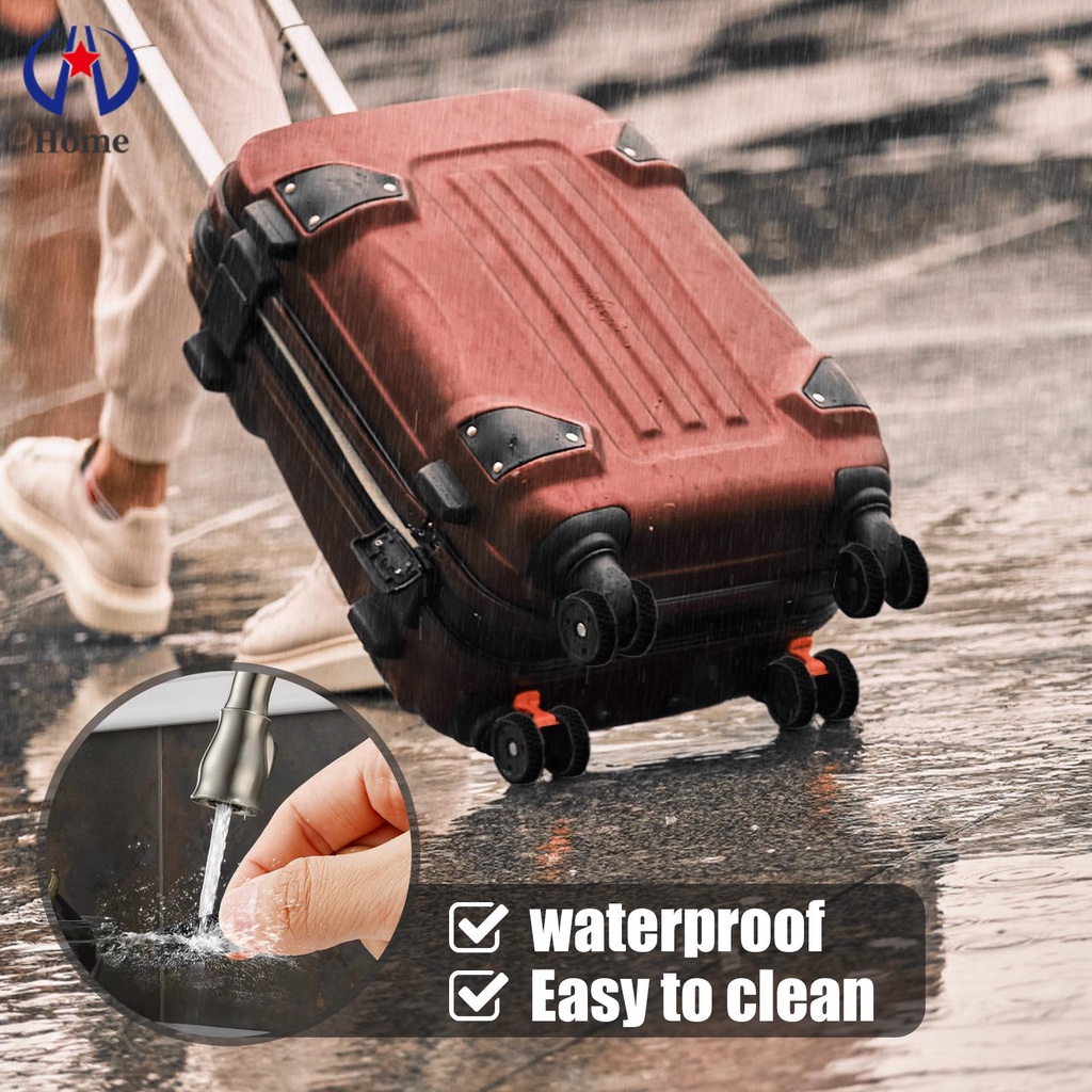 Bộ 16 Vỏ Bọc Bánh Xe Vali Hành Lý Bằng silicone Chống Nước Không Ồn 1.2cm shopskc7076