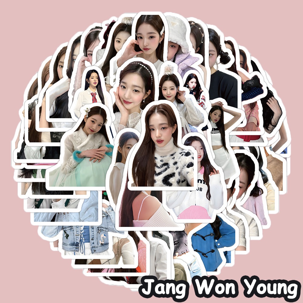 60 Miếng Dán Chống Nước Cho Điện Thoại / Sổ Tay / Hành Lý in Chữive jang won young
