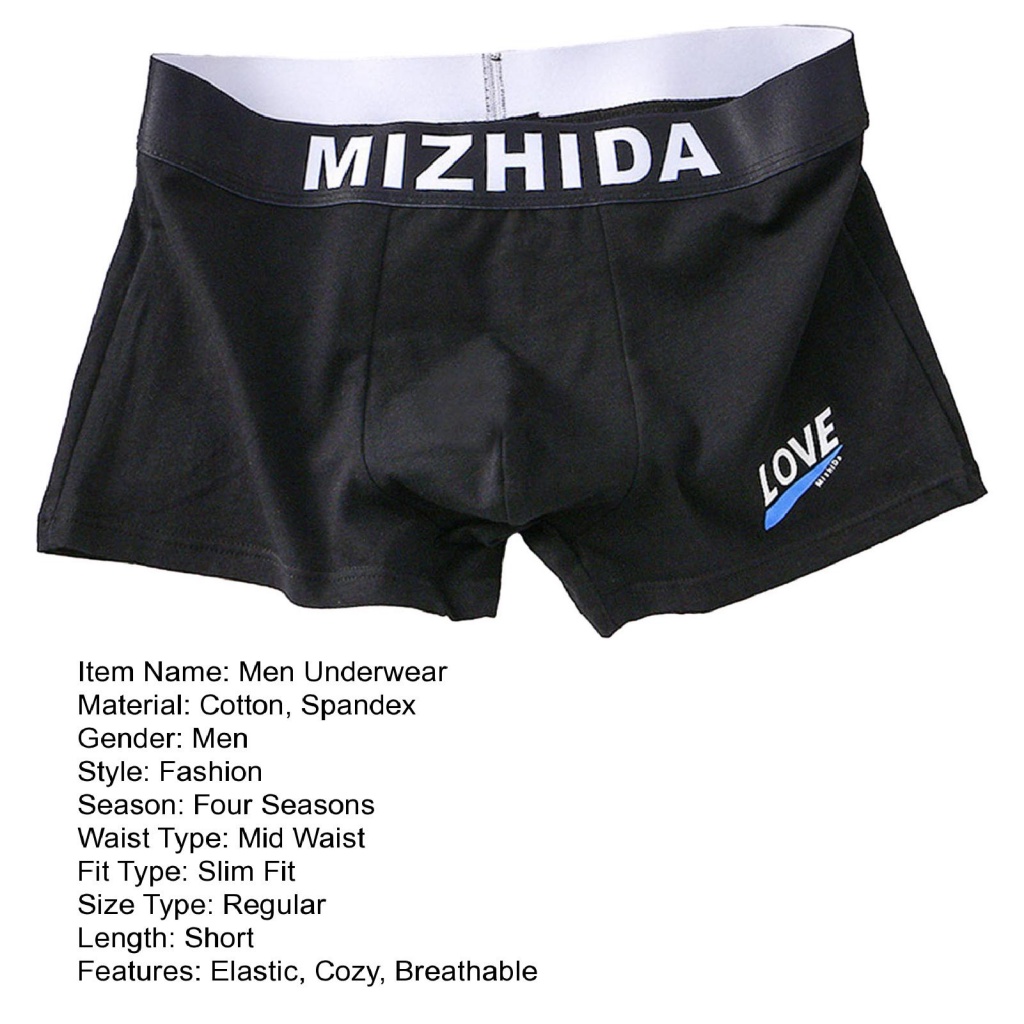 Quần Lót boxer Mềm Thoáng Khí Thoải Mái In Chữ Thời Trang Cho Nam