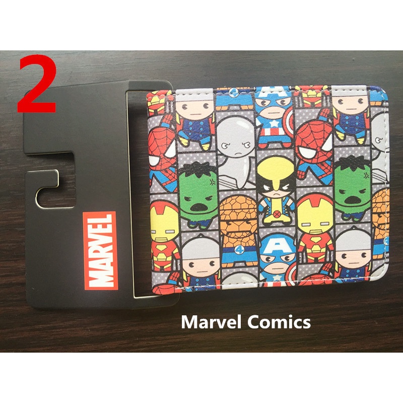 Ví Da Ngắn In Hình Siêu Anh Hùng marvel / Người Sắt / thor / hulk Có Ngăn Đựng Tiền Xu Cho Nam Và Nữ