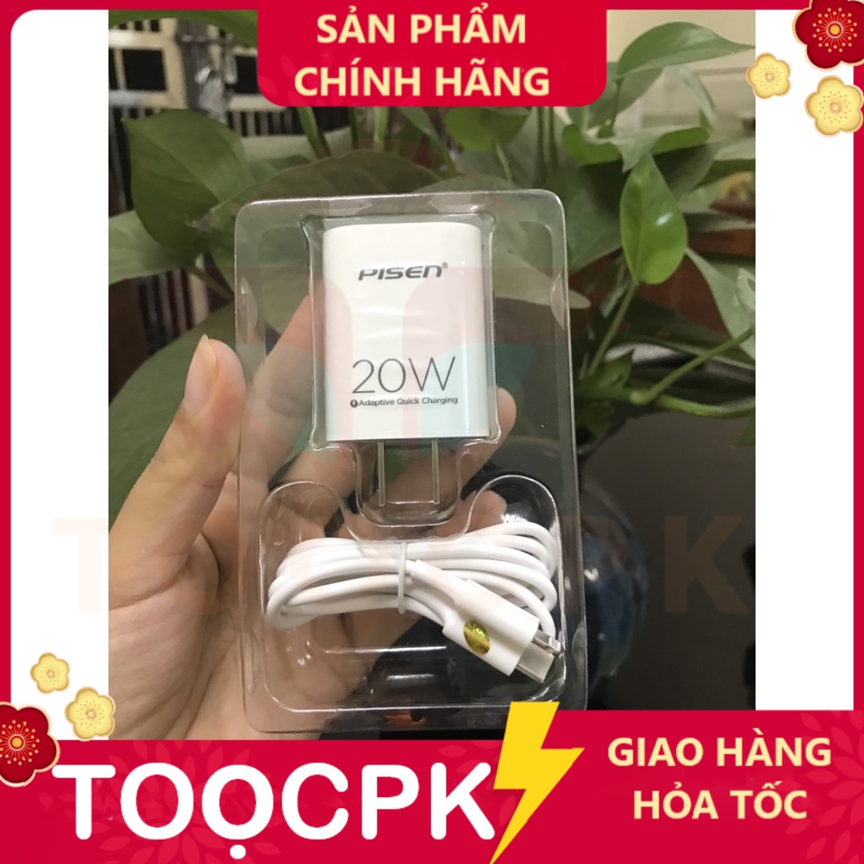 bộ sạc Pisen 20W hỗ trợ sạc nhanh PD 3.0 dùng cho ,  - Hàng chính hãng- HSHOP365 HSHOP365HN Bh 6 thá
