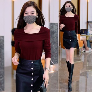 Áo Thun Tay Dài Dáng Ôm Thời Trang Thu Đông Kiểu Mới Cho Nữ