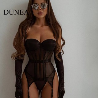 DUNEA Bộ Đồ Bơi Phối Lưới Thoáng Khí Gợi Cảm Cho Nữ