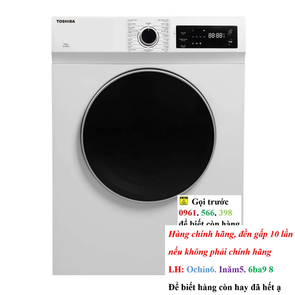[HÃNG] TD-H80SEV(WK) - MIỄN PHÍ GIAO HÀNG HCM - Máy Sấy Thông Hơi 7.0 kg Toshiba TD-H80SEV (WK)