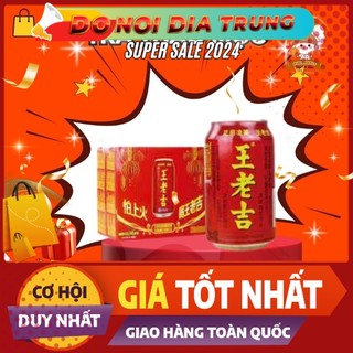 Thùng trà sâm, trà thảo mộc Wanglaoji lon 310ml_ 24 lon