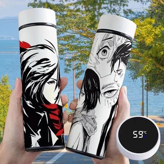  Bình Nước Giữ Nhiệt 500ml Bằng Thép Không Gỉ In Họa Tiết Attack On Titan Dễ Thương Nhỏ Gọn Cho Học Sinh   Văn Phòng 
