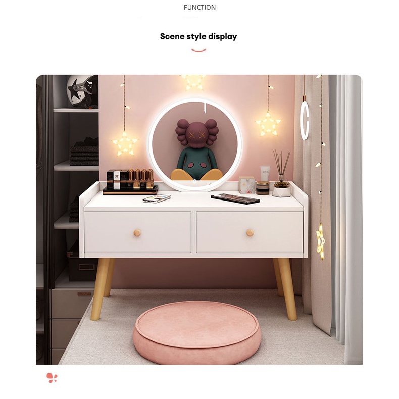 [Mã CLS2404A giảm 30k đơn 150k] Chenmi Bàn Trang Điểm Nhỏ Hiện Đại Tối Giản Hiện Đại Có Cửa Sổ bay Để Bàn Trang Điểm | BigBuy360 - bigbuy360.vn