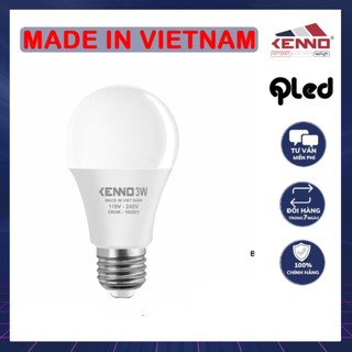 Bóng LED bulb tròn trang trí 3W kín nước Qled/Kenno ánh sáng trắng, vàng