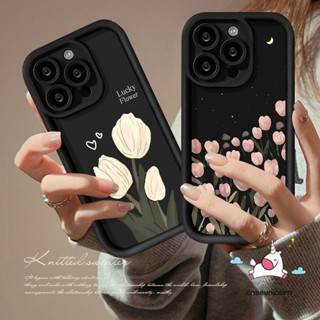 Dành Cho Oppo A18 A15 A3X A3 A16 A78 A17 A38 A58 A76 A9 A57 A7 A5s A12 A31 A74 A54s A31 A77 A52 A17k A55 A3s A33 A53 A16s A77s Reno 12F A98 A96 Sơn Dầu Nghệ Thuật Hoa Hoạt Hình Hoa Tulip Ốp lưng