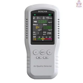 Máy kiểm tra chất lượng không khí co2 com2.5 hcho tvoc kỹ thuật số đa chức năng