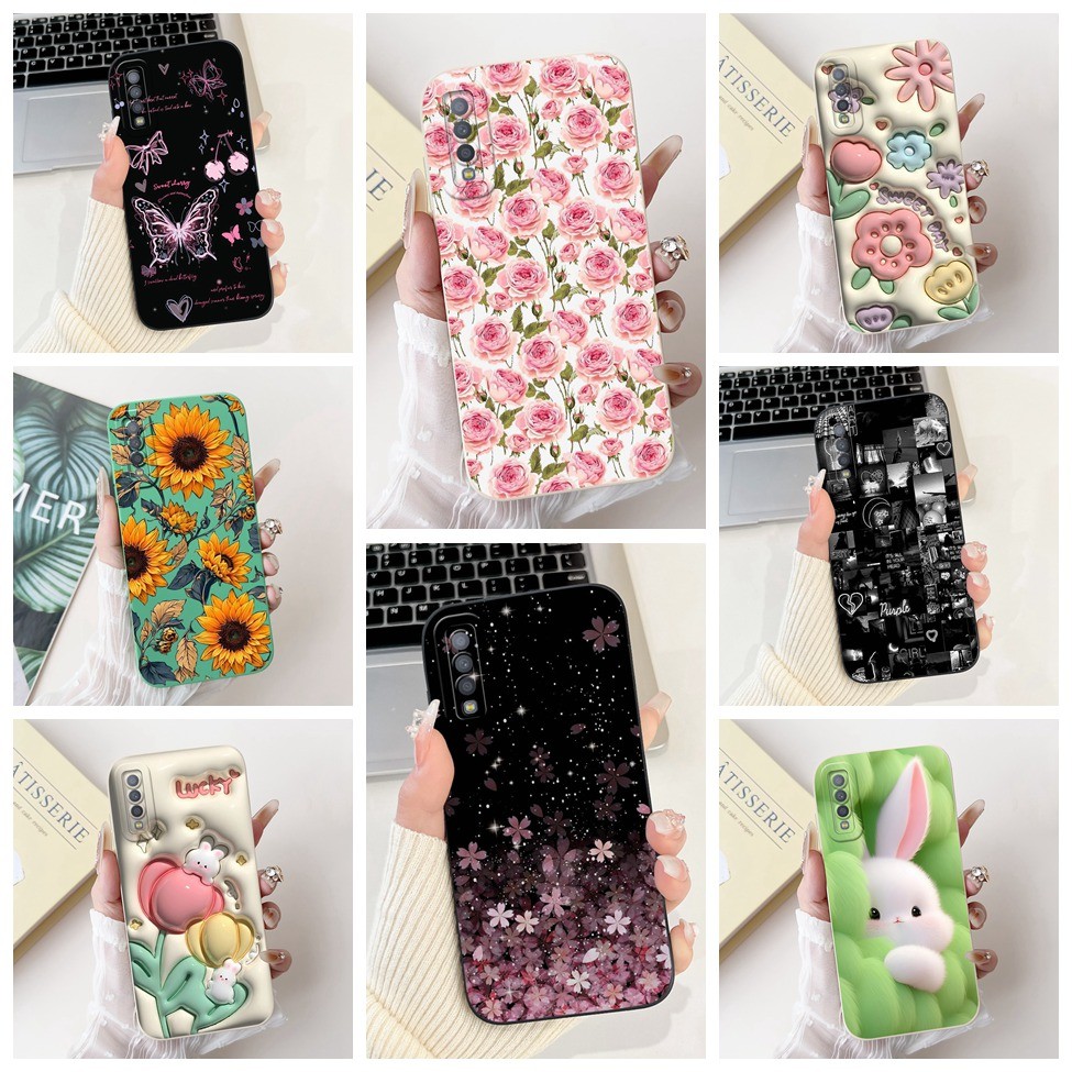 Dành Cho Samsung A7 2018 Ốp Lưng SM-A750F Thẩm Mỹ Mèo Dễ Thương Thời Trang Ngộ nghĩnh Silicon Chống 