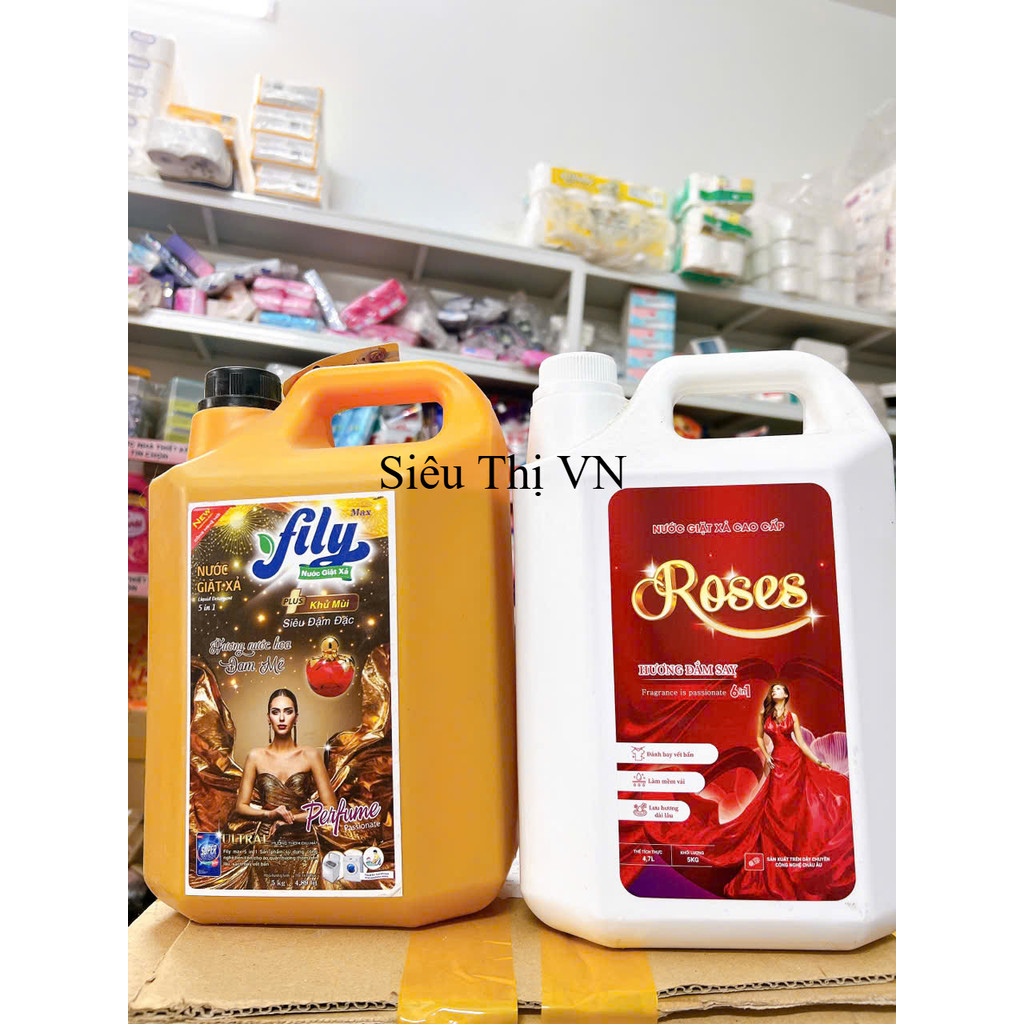 Nước Giặt Xả Fily Max Can 5L