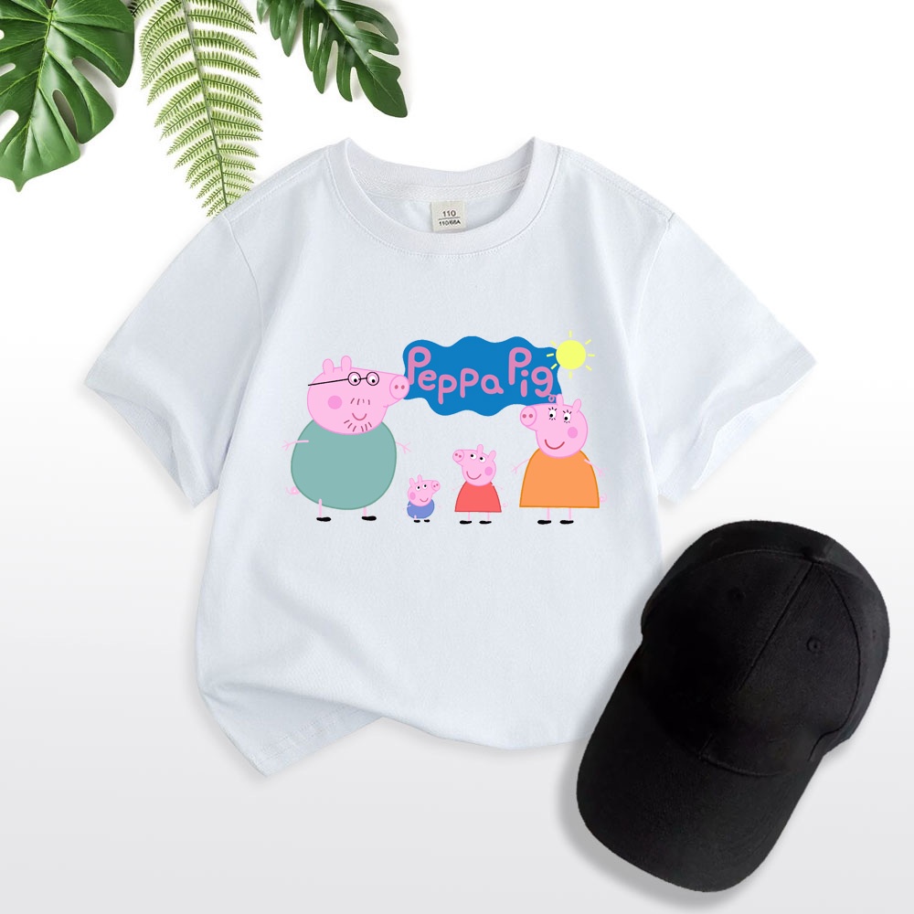 Áo thun trẻ em HEO PEPPA 3, áo thun cho bé, có big size và size người lớn, 4 màu, Anam Store