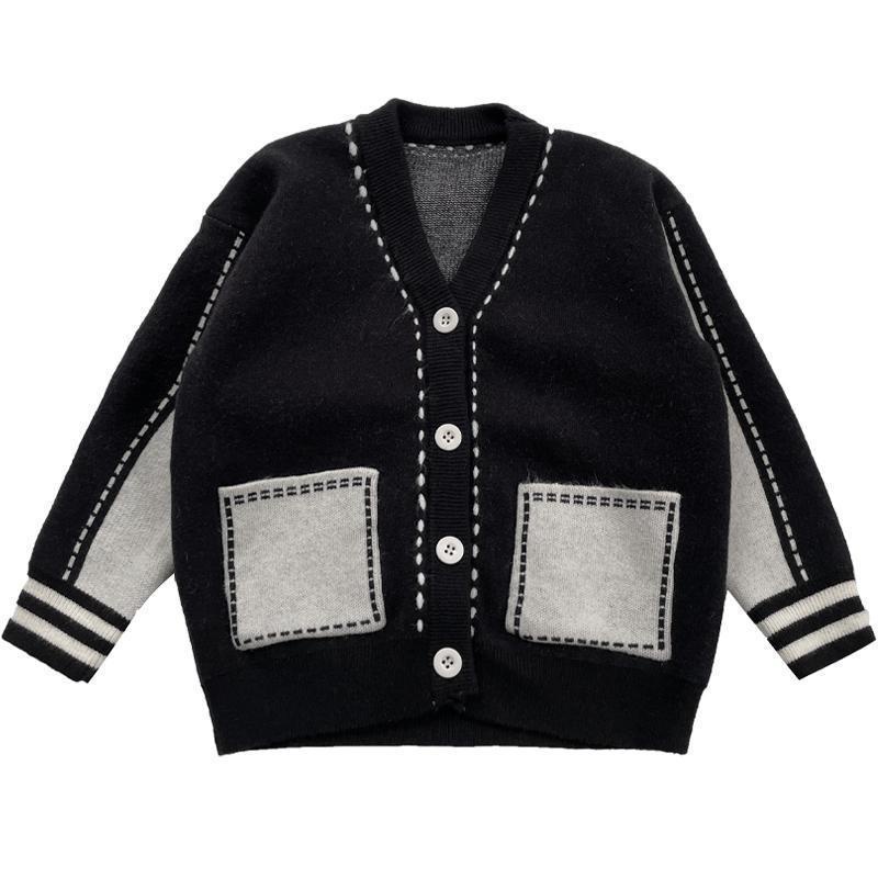 Áo Khoác cardigan Dệt Kim Mỏng Phong Cách Hàn Quốc Thời Trang Mùa Thu Cho Bé Trai