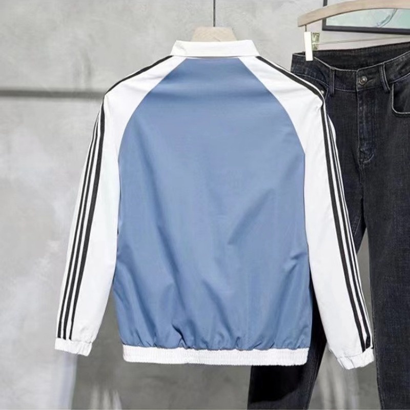 Áo Khoác Gió Adidas 100% Chính Hãng Dáng Rộng Kẻ Sọc Kiểu retro Đường Phố Thời Trang Mùa Thu Cho Nữ