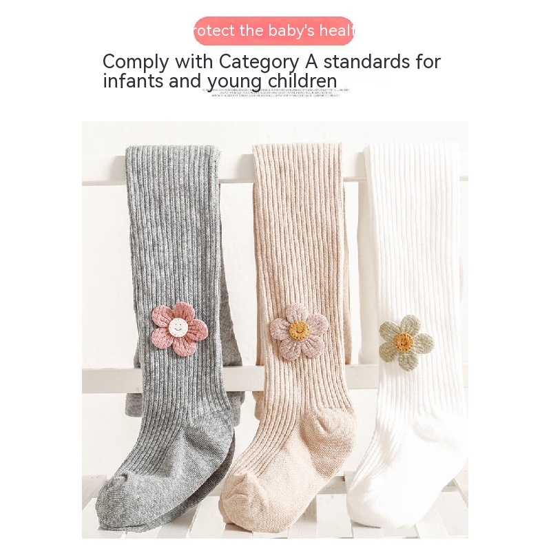 Quần Tất cotton Mỏng Đế Dày Cỡ Vừa Thời Trang Xuân Thu Dễ Thương Cho Bé Gái