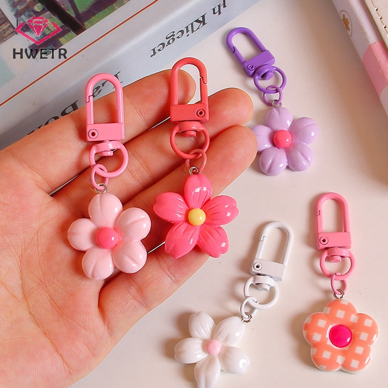 Móc Khóa Hình Bông Hoa Nhiều Màu Sắc Dễ Thương Mới