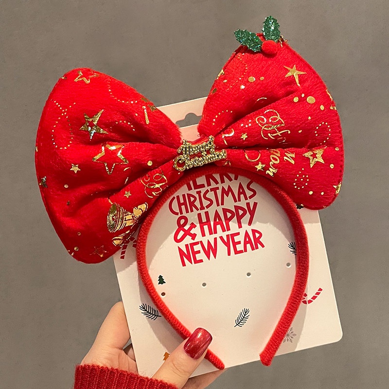 Nnjxd Băng Đô Giáng Sinh Đính Nơ Hình Bông Tuyết Dễ Thương Làm Quà Tặng Giáng Sinh Cho Bé