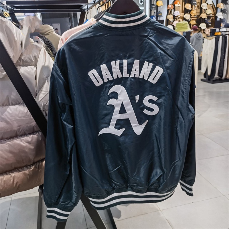 Áo Khoác Bóng Chày Thêu logo mlb ny Cá Tính Cho Cặp Đôi