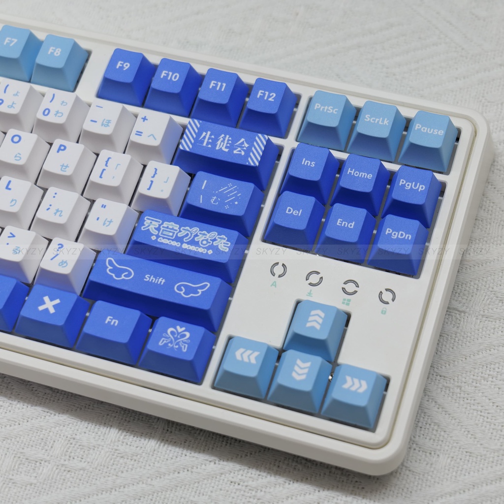 Amane Kanata Keycaps Cherry Profile Hololive Anime PBT DYE SUB Bàn Phím Cơ Keycap