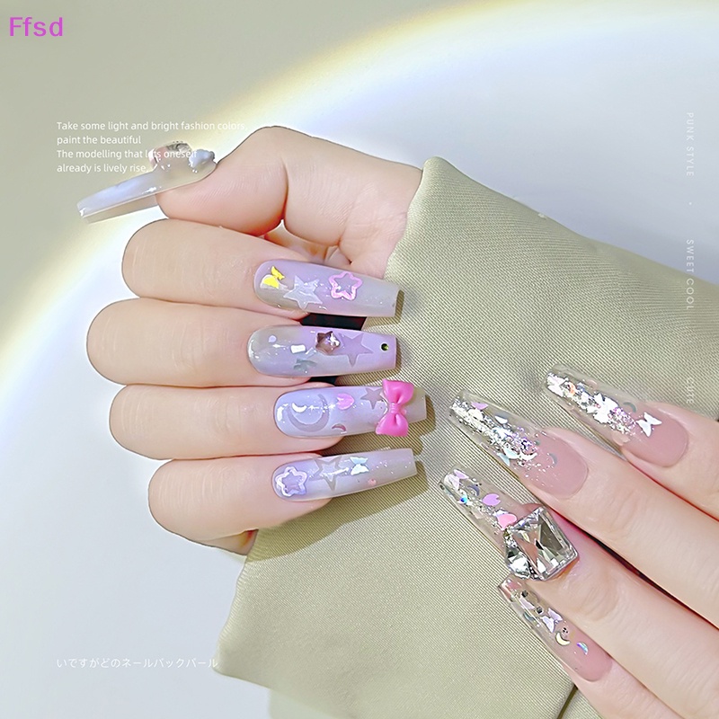 Miếng Dán Trang Trí Móng Tay Lấp Lánh Nhiều Màu Sắc diy