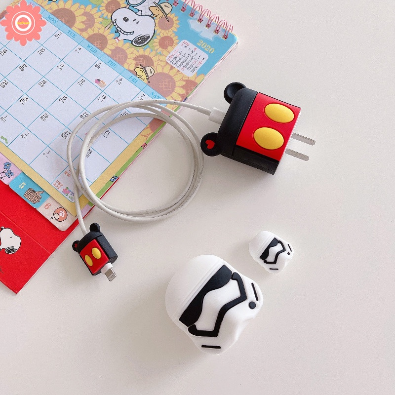 Dễ Thương Phụ Kiện Bảo Vệ Dây Cáp Sạc usb Hình Hoạt Hình Đáng Yêu Ốp