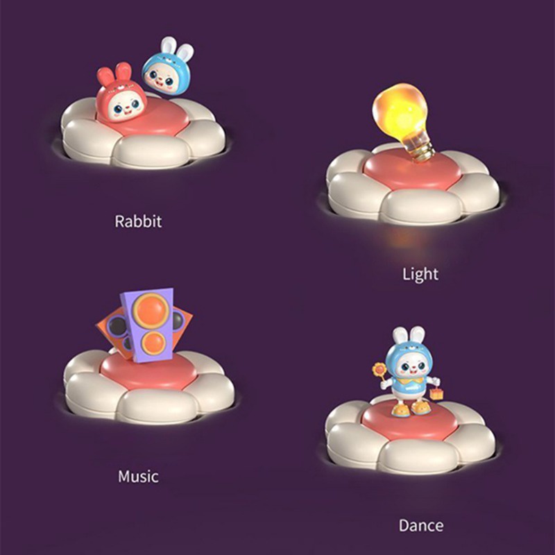 Búp Bê Đồ Chơi Thỏ Nhảy Múa Điện Tử 2 Chế Độ Bằng Nhựa Có Đèn Cho Bé