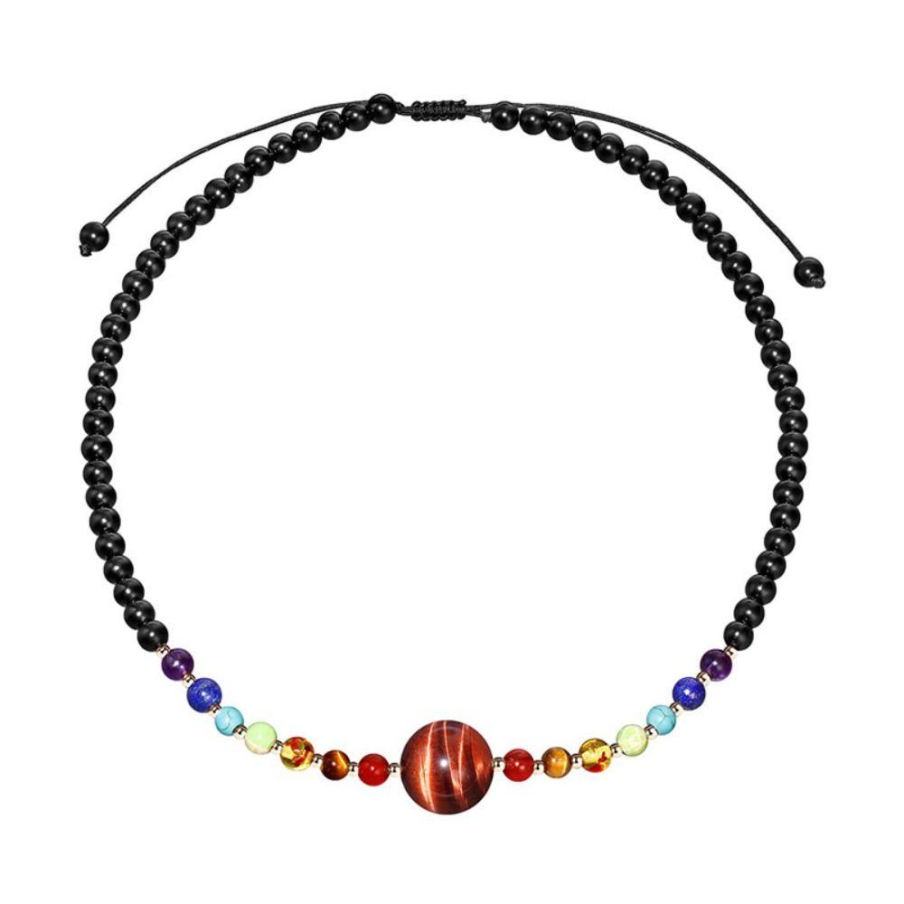 Euca Vòng cổ 7 Viên Đá chakra 7 Viên Đá yoga Cầu Nguyện reiki lymphatic Làm Quà Tặng Sáng Tạo Cho Nữ