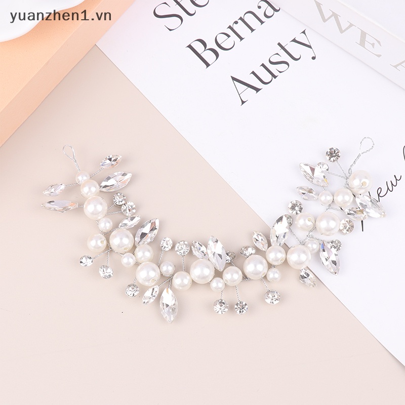 Băng Đô Cài Tóc Đính Ngọc Trai Sang Trọng Cho Cô Dâu