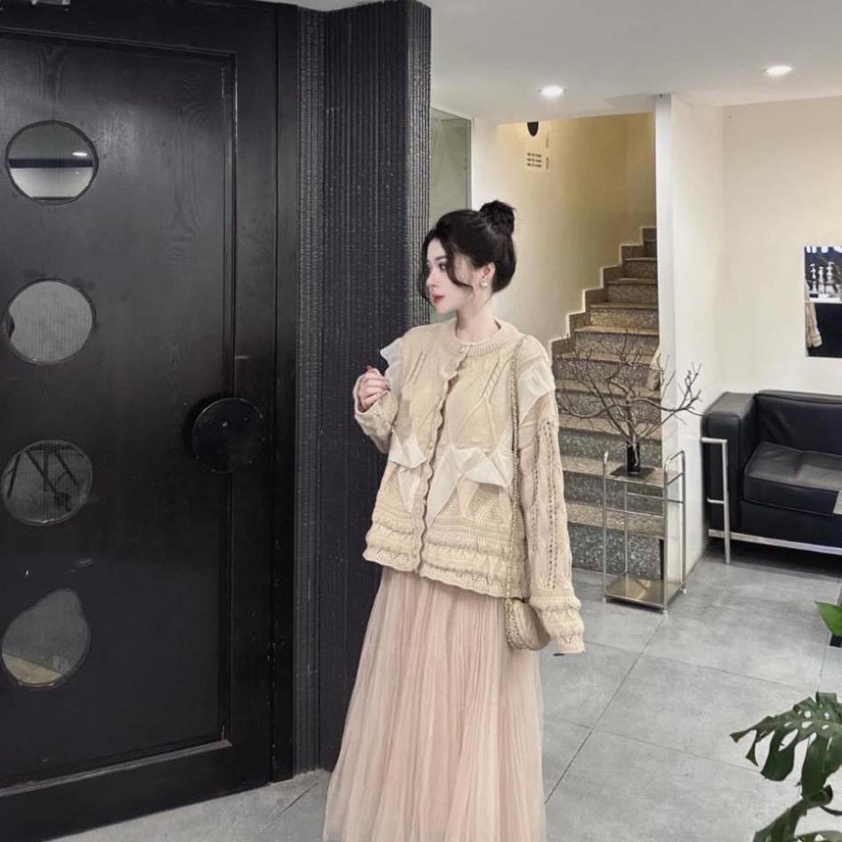 Áo len Be phối tơ bèo dài tay Vivienne Review