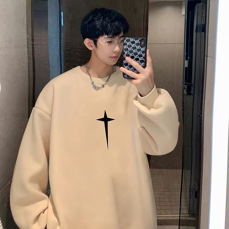 Áo Hoodie Không Tay Cổ Tròn Phong Cách Đường Phố Cho Nam 350g