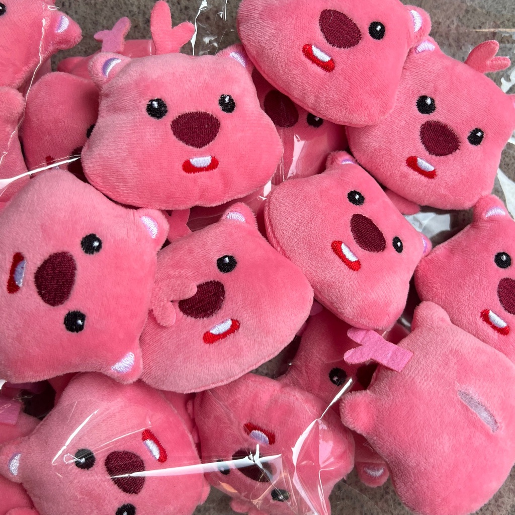 Hoạt Hình Trâm Cài Áo Hình Búp Bê Nhồi Bông Màu Hồng Đáng Yêu