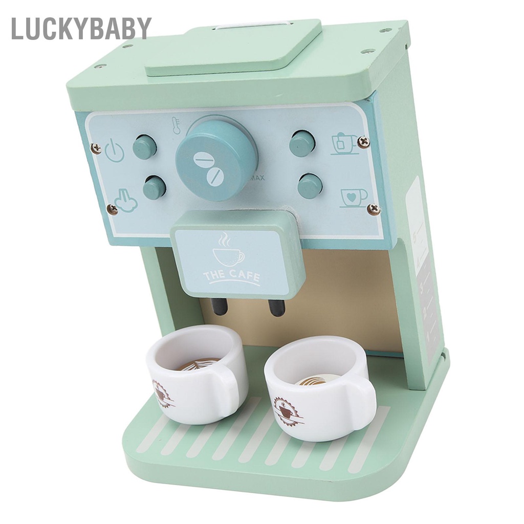 LUCKYBABY Máy Pha Cà Phê Đồ Chơi Vui Nhộn Giáo Dục Sớm Mô Phỏng Cốc Sữa Tấm Tròn Cho Bé Trai Gái