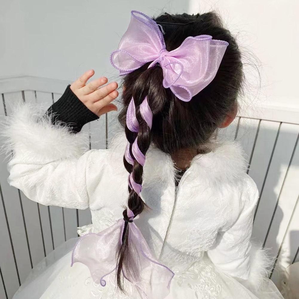 Kẹp Tóc Nơ Ruy Băng Dễ Thương Cho Bé Gái v8u7