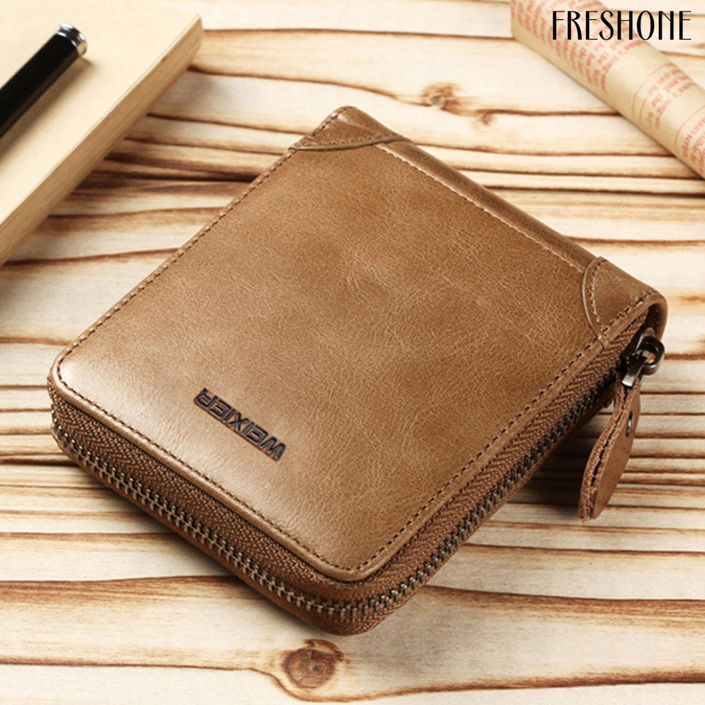 Ví Nam Nhiều Ngăn Giả Da Đa Năng Có Dây Kéo Dùng Khi Đi Du Lịch