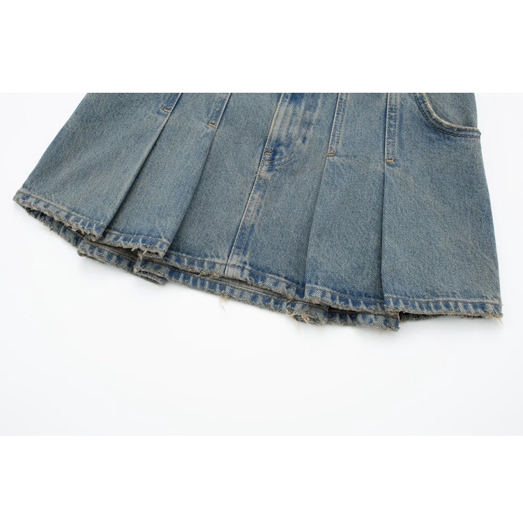 Zara Chân Váy Ngắn Xếp Ly Lưng Vừa Phong Cách Âu Mỹ Thời Trang Mùa Hè Cho Nữ6045204