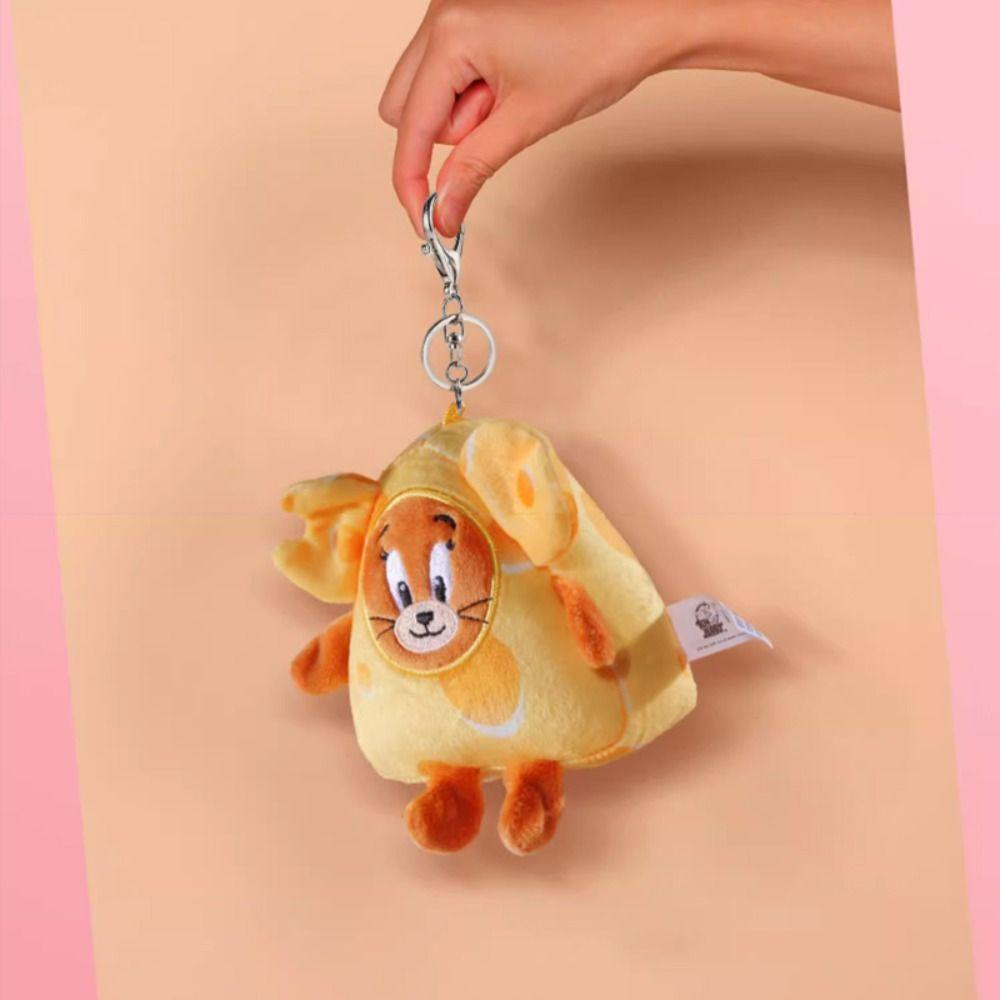 Móc Khóa Hình Phô Mai tom Và jerry Nhồi Bông Hoạt Hình Phong Cách Hàn Quốc Độc Đáo