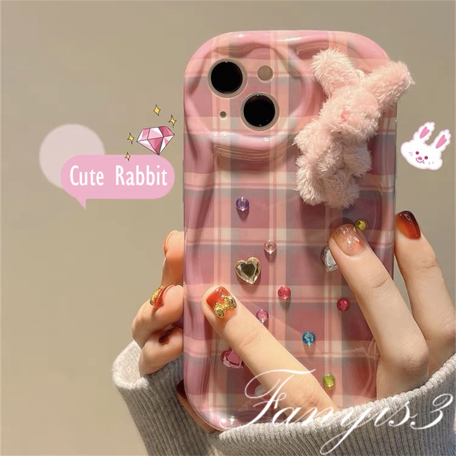 Ốp Điện Thoại tpu Silicone Mềm Họa Tiết Thỏ 3d Cho iphone 15 14 13 12 11 pro max x xr xs max 8 7 6s plus se 2020