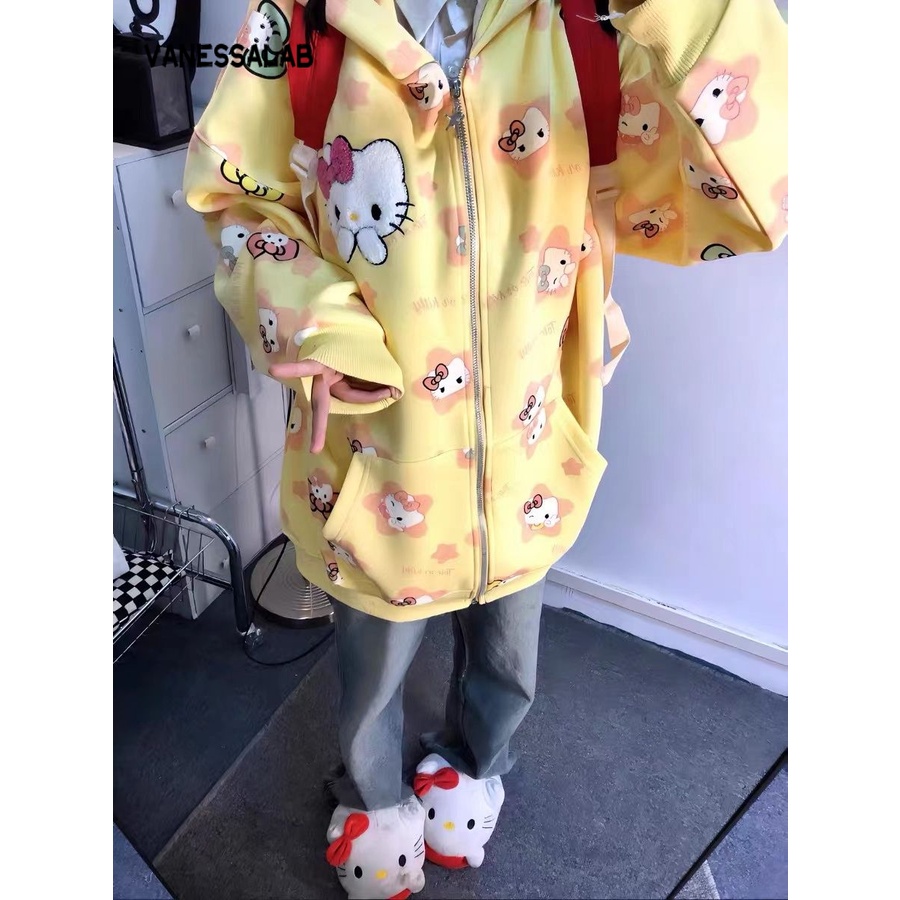 VanessaLab Áo Khoác hoodie áo khoác nữ zip hoodie chic Chất lượng cao Durable casual WWY2390VRG 37Z230912