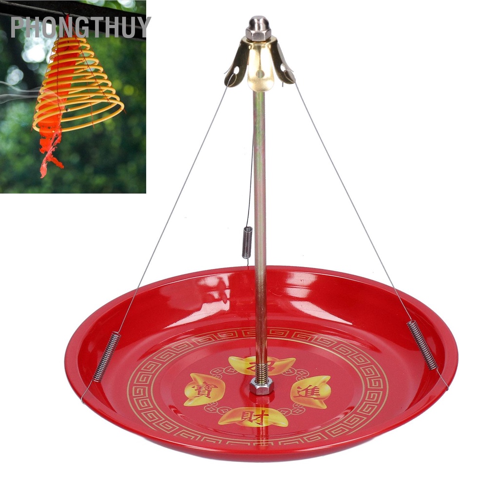 Khay thắp nhang vòng - Khay Nhang Hương Vòng Thép Không Gỉ Cho Phòng Khách