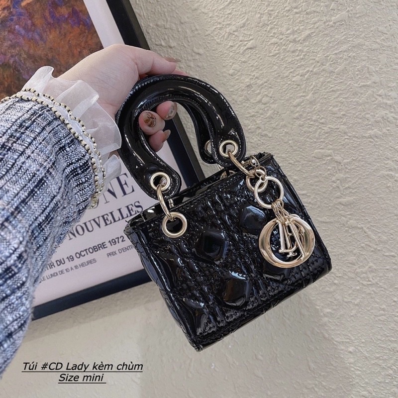 Túi xách nữ đeo chéo cầm tay dáng vuông da bóng hàng hót mẫu mới thời trang