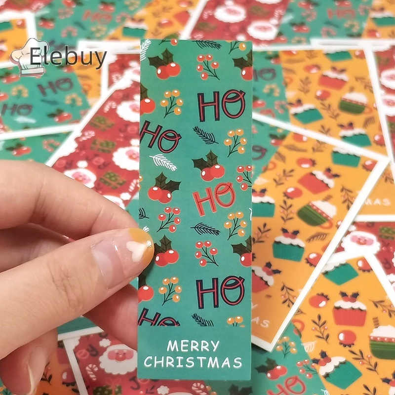 Bộ 90 miếng dán ELEBUY 6 phong cách chủ đề Giáng sinh trang trí đa năng
