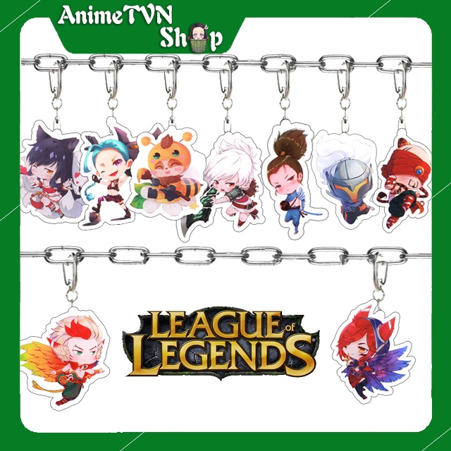 Móc khoá Mica Game Liên Minh Huyền Thoại  LOL - Nhựa Cứng Acrylic In 2 mặt sắc nét