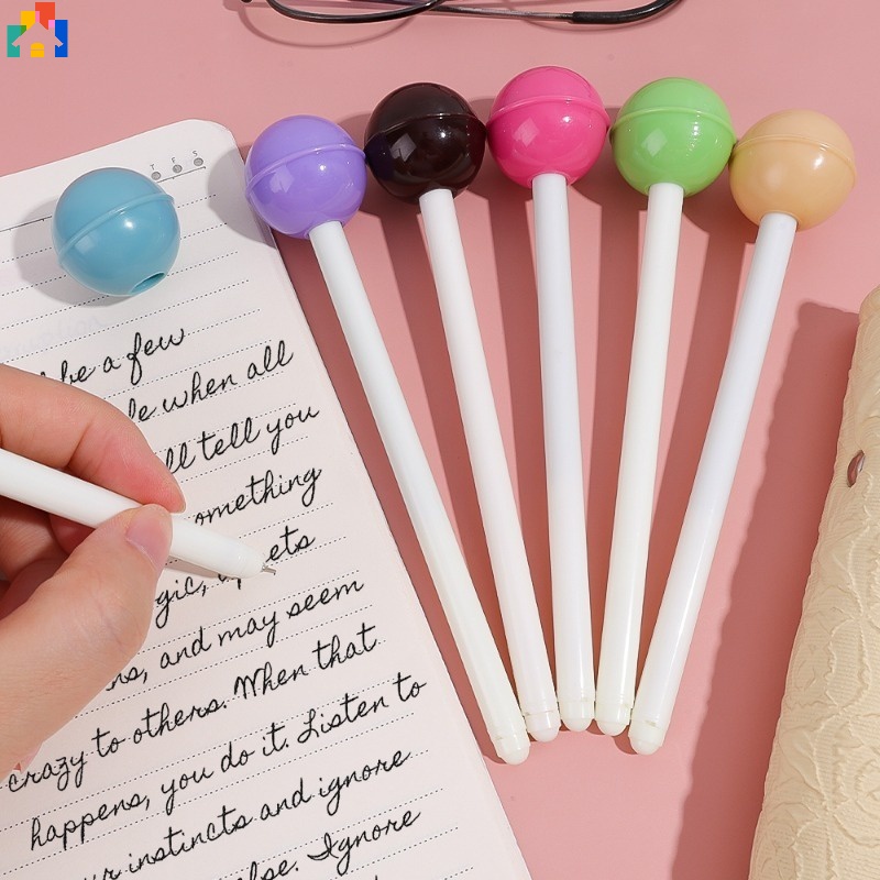 Mới Bút Mực gel Ngòi 0.5mm Hình Kẹo Mút Dễ Thương