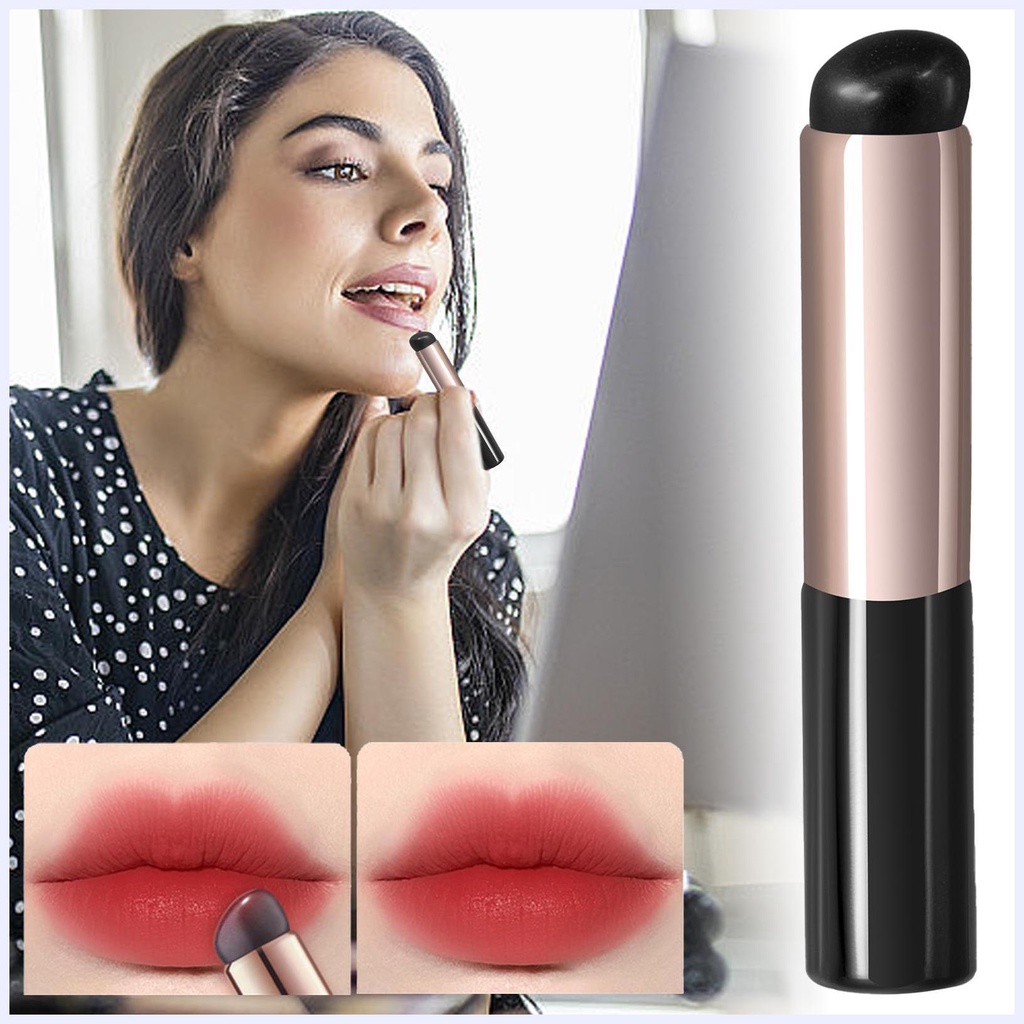 Cọ Tô Son Môi Đầu Tròn mini Bằng silicone Tiện Dụng