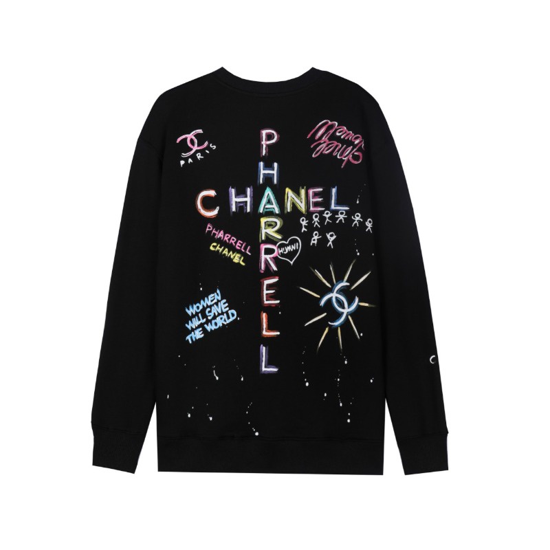 Áo hoodie Cổ Tròn Họa Tiết Vẽ Tay 23ss Thời Trang Cho Nam Nữ